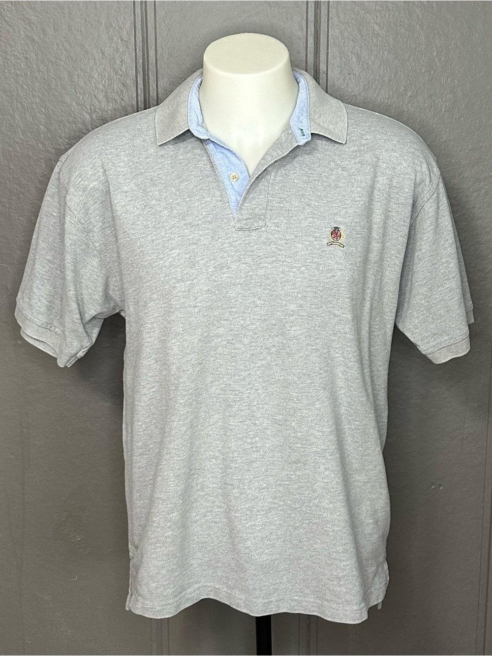 Vintage 90s Tommy Hilfiger Gray Polo